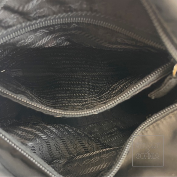 Vintage 90s Y2K Black Nylon Prada Bag B8490 Borsa in Tessuto Metropoli Tote - Picture 10 of 15